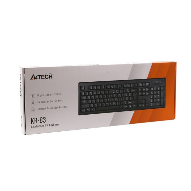Клавіатура USB, X-slim, чорний