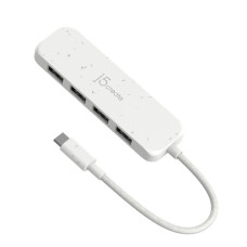 Хаб USB 3.2, 10Gbps, USB-С на 4 USB-A, білий