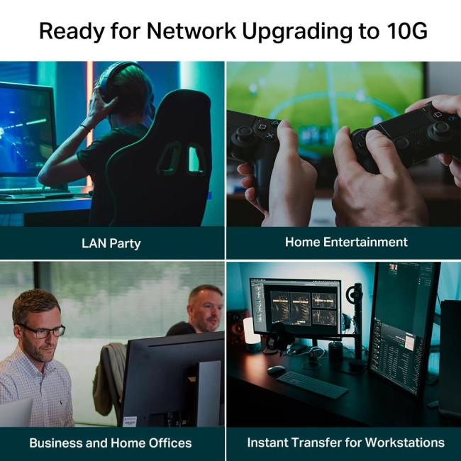 5-портовий 10-гігабітний настільний комутатор,TL-SX105 TP-LINK