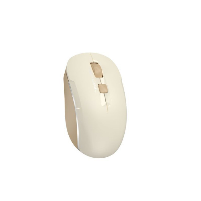 Миша бездротова безшумна Fstyler, Bluetooth / 2.4 ГГц, вбудований акумулятор, 2000DPI, бежевий