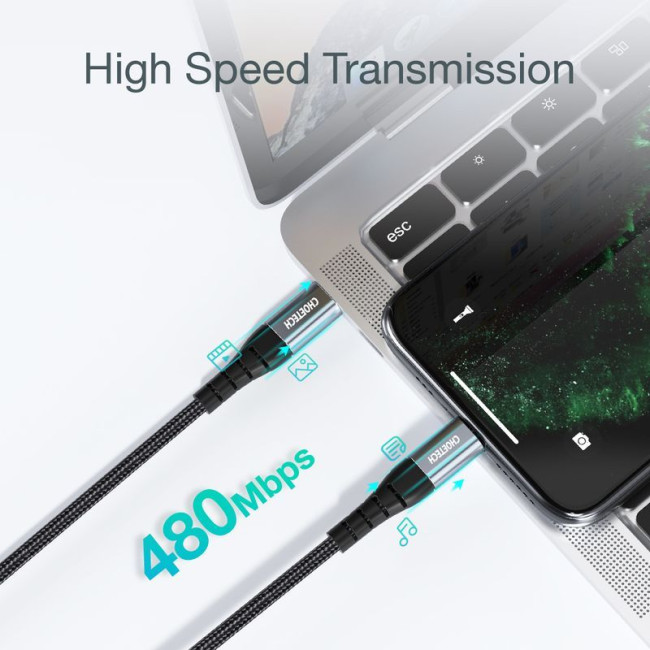 Кабель MFI, USB 2.0 Power Delivery (PD), C-тато/Lightning, 2 м