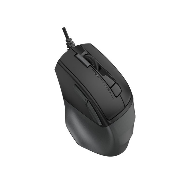 Миша дротова безшумна Fstyler, USB, 2400 dpi, чорний+сірий