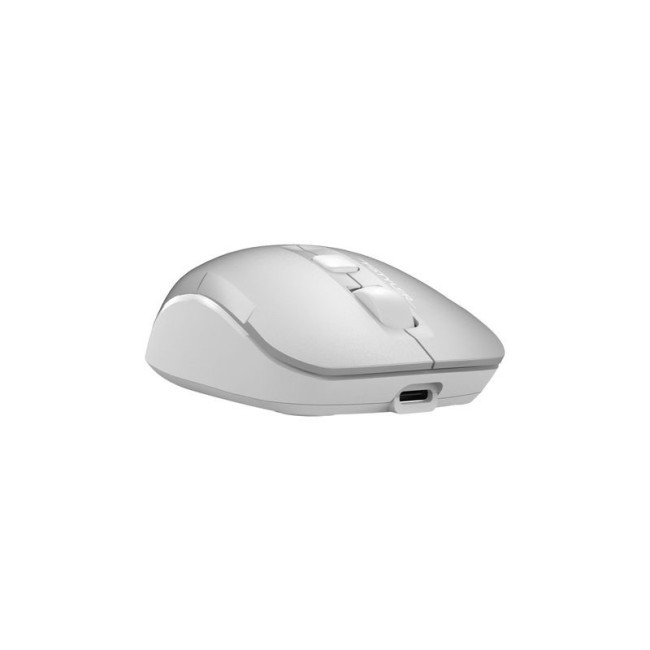 Миша бездротова безшумна Fstyler, Bluetooth / 2.4 ГГц, вбудований акумулятор, 2000DPI, сірий+білий