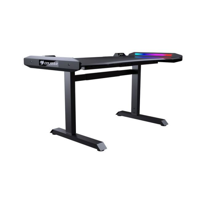 Стіл для геймера, ергономічний дизайн, USB 3.0/Audio хаб, RGB підсвічування, регулювання висоти