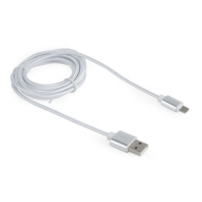 Кабель USB 2.0, A-тато/Lightning+microUSB, 1.8 м, з обплетенням та металевими роз'ємами