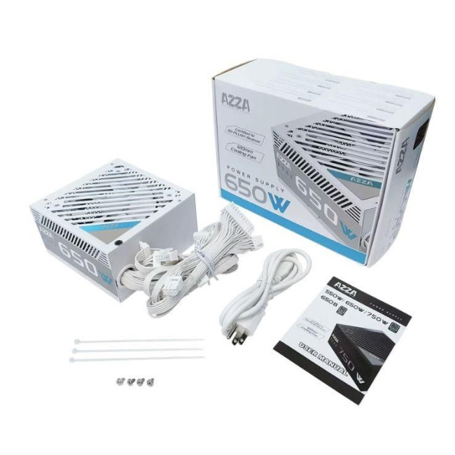 Блок живлення ATX 650W PSAZ-650B-WHITE AZZA