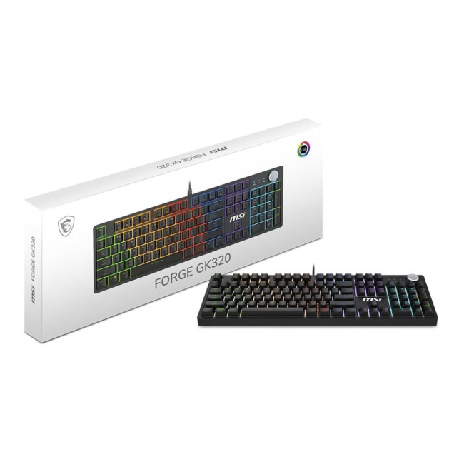 Клавіатура ігрова MSI FORGE GK320 UA Red Switches чорна