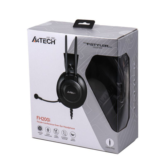 Навушники з мікрофоном, Fstyler AUX 3.5 мм Stereo Headphone, сірий