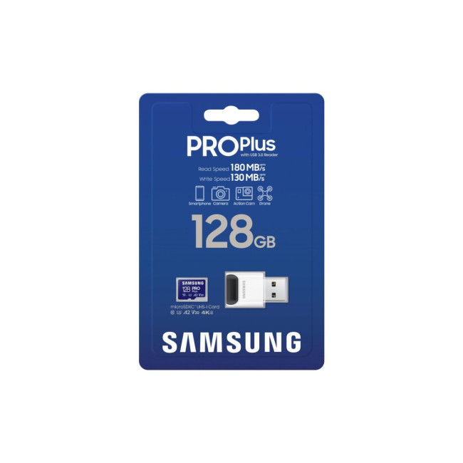 Карта пам’яті MICRO SDXC PRO+ 128GB W/READER MB-MD128SB/WW SAMSUNG