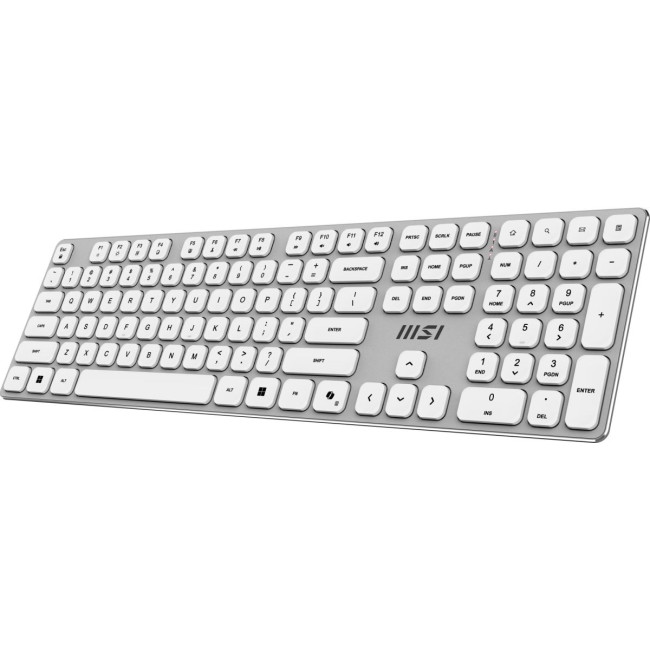 Комплект бездротовий клавіатура + миша MSI K210 W, білий
