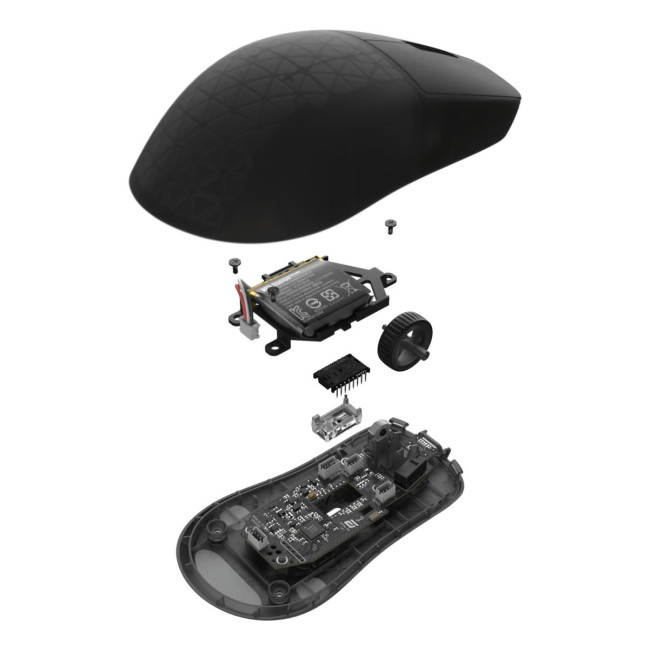 Миша ігрова бездротова Endgame Gear OP1w 4k v2, чорний (прозорий)