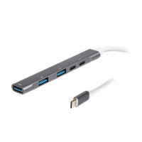 Хаб USB 3.0 Type-С на 4 порти, 1xUSB-A 3.0, 2xUSB-A 2.0, 1xUSB-C (PD100W charging), 1хUSB-C