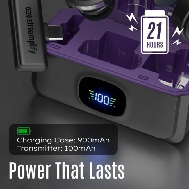 Мікрофон петличний бездротовий Streamplify MIC GO-48-WL, чорний