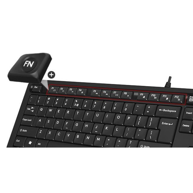Клавіатура Fstyler Sleek MMedia Comfort, USB, синій