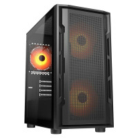 Ігровий корпус, 2*140mm, 1*120mm ARGB вентилятори передвстановлені, mATX/mini-ITX, USB3.0 x 2, USB3.0x2, USB2.0x1, Audio x1, скляне вікно
