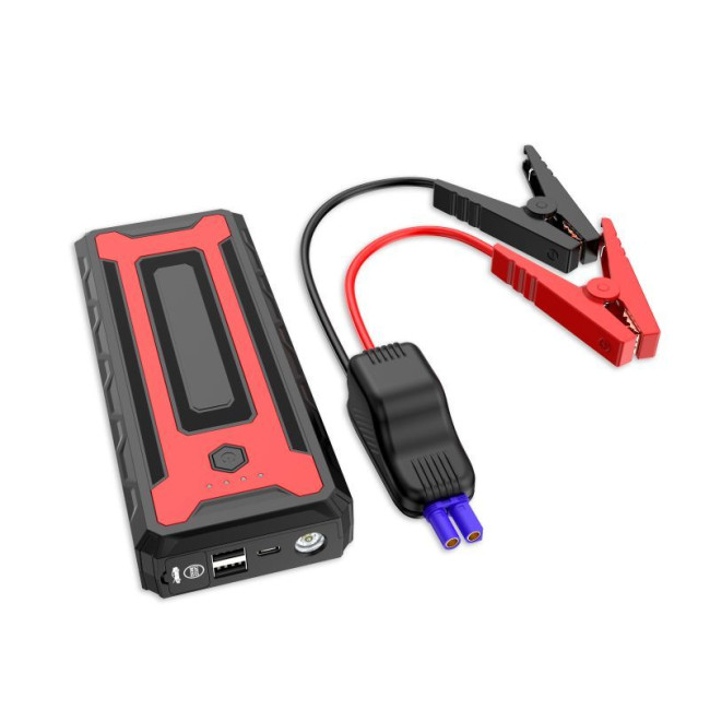Портативний зарядний пристрій 16000 mAh, запуск двигуна 2000 A, QC 18 Вт, чорний