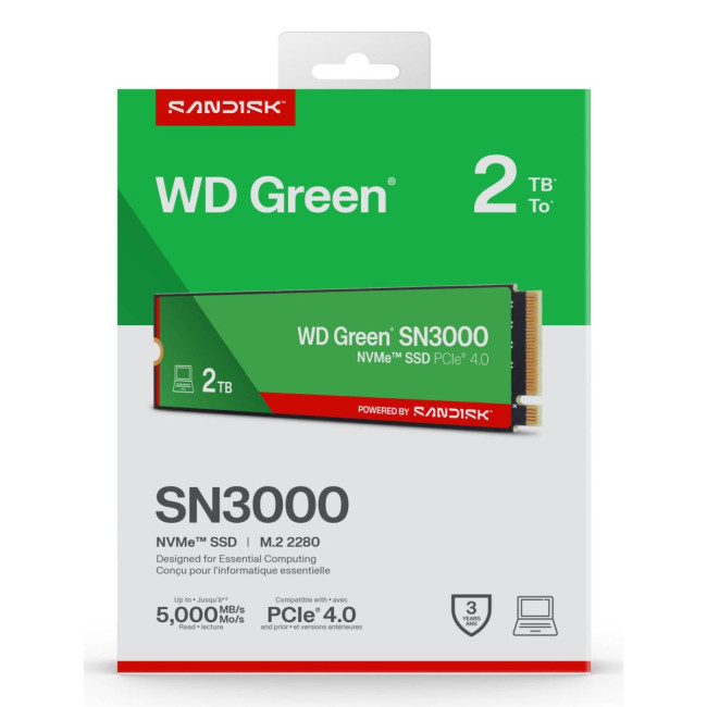 Твердотільний запам’ятовувальний пристрій накопичувач (SSD) G4 M.2 NVME 2TB GREEN SN3000 WDS200T4G0E SANDISK
