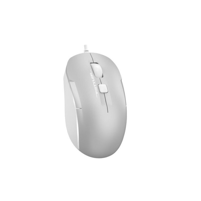 Миша дротова Fstyler, USB, біле підсвічування, 1600 dpi, сірий+білий