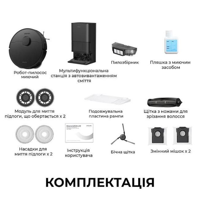 Робот-пилосос миючий Dreame Bot L40 Ultra CE Black (RLD52SE-Bl)