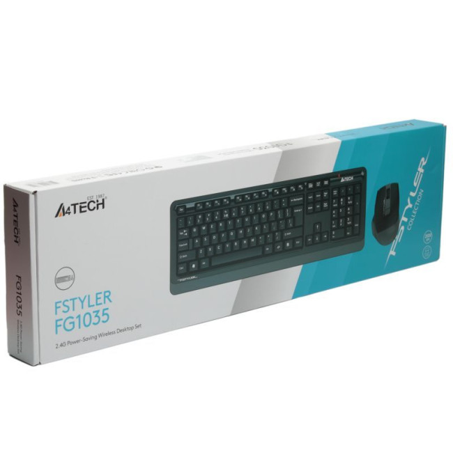 Комплект бездротовий Fstyler клавіатура+миша, чорно-сірий, USB