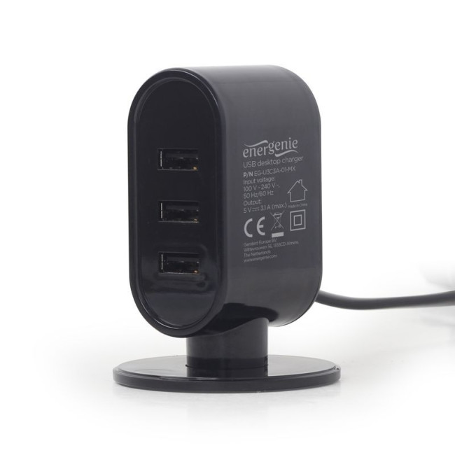 Зарядний пристрій настільний, 3 USB, 3.1 A