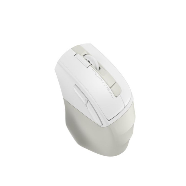 Миша бездротова безшумна Fstyler, Bluetooth / 2.4 ГГц, вбудований акумулятор, 2000DPI, білий+бежевий