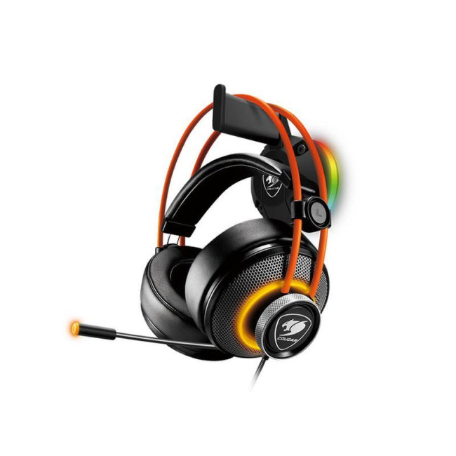 Тримач для навушників, RGB підсвічування, 2x USB 2.0 Hub, патентована вакуумна система фіксації