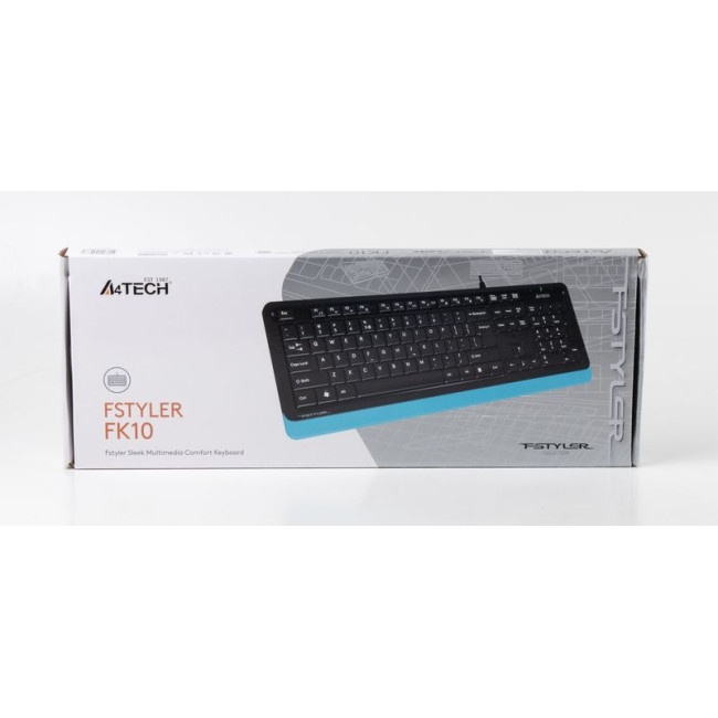 Клавіатура Fstyler Sleek MMedia Comfort, USB, синій