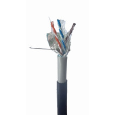 CAT6, одножильна, мідь, гелеєве наповнення, AWG23, екранована, 305 м