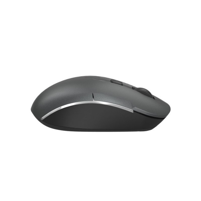 Миша бездротова безшумна Fstyler, Bluetooth / 2.4 ГГц, вбудований акумулятор, 2000DPI, сірий+чорний
