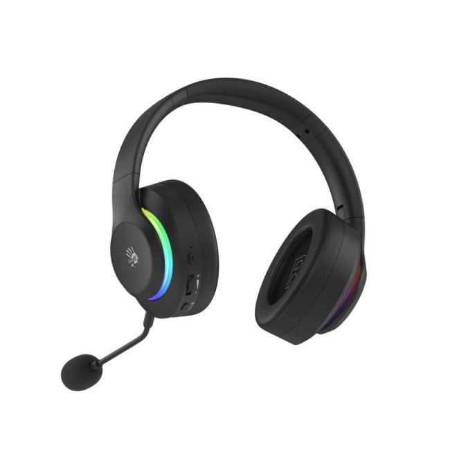 Ігрові бездротові навушники з мікрофоном, RGB підсвічування, Bluetooth + 2.4GHz + 3.5 jack