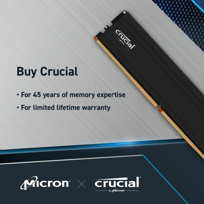 Модуль пам'яті PRO 24GB DDR5-5600 CP24G56C46U5 CRUCIAL