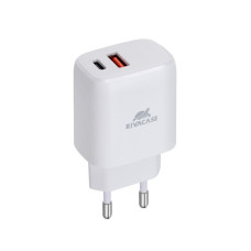 Мережевий зарядний пристрій, 1 USB-A + 1 Type-C, QC 3.0+PD 20 Вт, білий