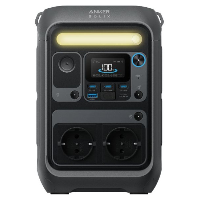 Портативна зарядна станція Anker Solix C300X + PS60 - 288Wh/AC 300W/140W 3xPD/1xUSB/1xCar/MPPT