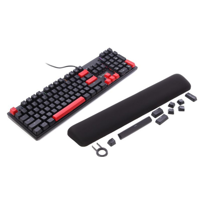 Клавіатура механічна ігрова, USB, RGB підсвічування, BLMS Red Switch, чорна