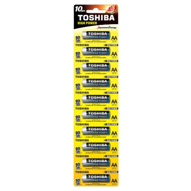 Батарейка Toshiba LR6 HP Alkaline BP 1X10