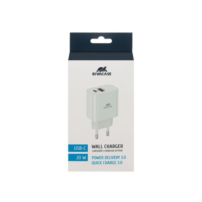 Мережевий зарядний пристрій, 2х USB-А + Type-C, PD 20W+QC3.0, білий