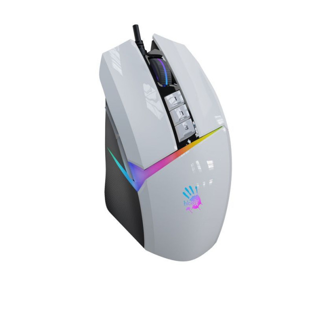 Ігрова миша Bloody Activated, RGB, 10000 CPI, 50M натискань, чорний + білий