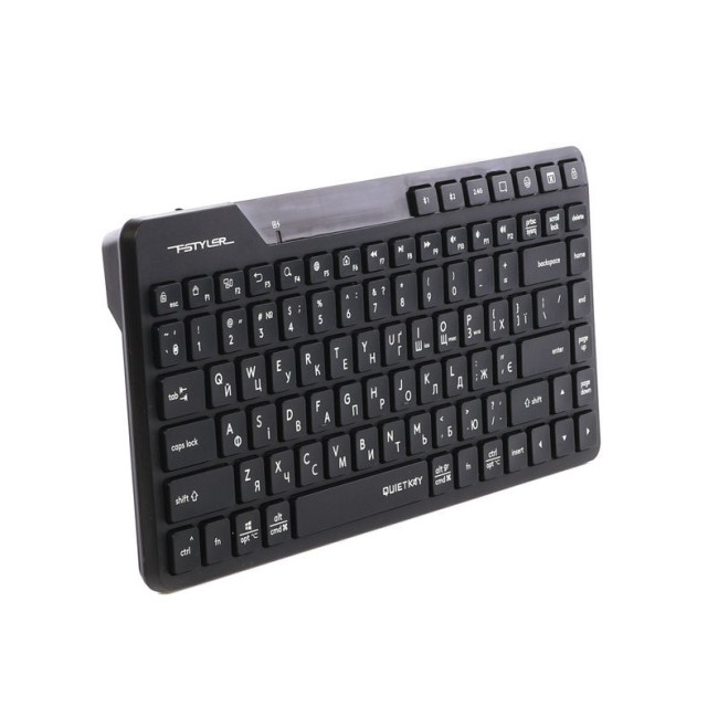 Клавіатура бездротова Fstyler, Bluetooth / 2.4 ГГц, з акумулятором, quiet key, чорний