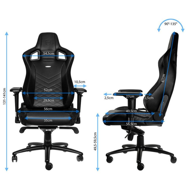Ігрове крісло Noblechairs EPIC штучна шкіра, чорний