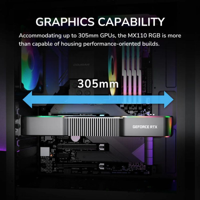 Ігровий корпус, 4*120mm RGB вентилятори передвстановлені, Mini ITX / Micro ATX / ATX, скляне вікно