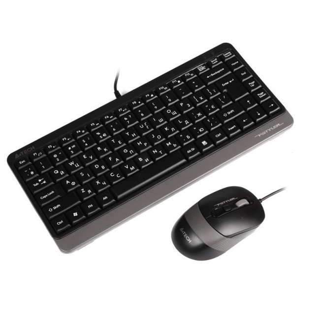 Комплект дротовий Fstyler клавіатура+миша, чорно-сірий, USB