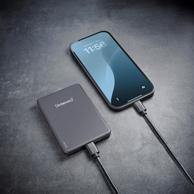 Портативний зарядний пристрій USB 5000MAH MAG GREY MW5000 7344024 INTENSO