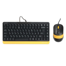 Комплект дротовий Fstyler клавіатура+миша, чорно-жовтий, USB
