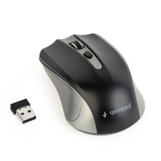 Бездротова оптична миша, USB, 1600 dpi, чорно-сiра
