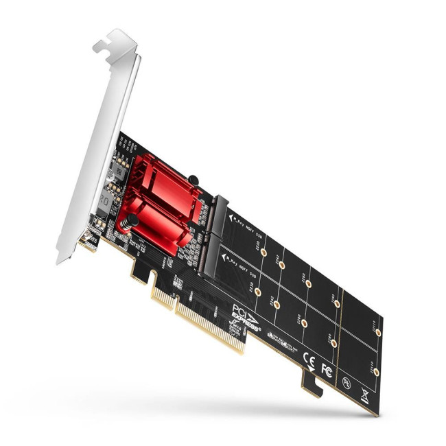 RAID-контролер для SSD-накопичувачів AXAGON PCEM2-ND PCIe 2x NVMe M.2 controller
