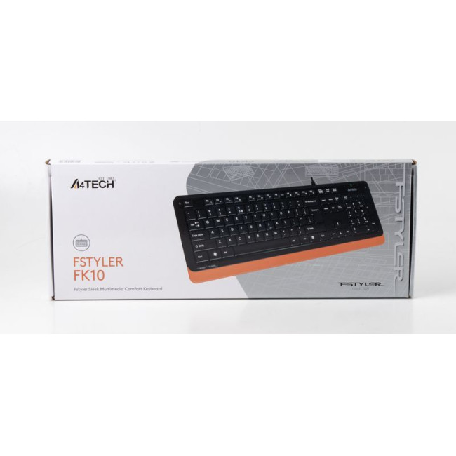 Клавіатура Fstyler Sleek MMedia Comfort, USB, помаранчевий