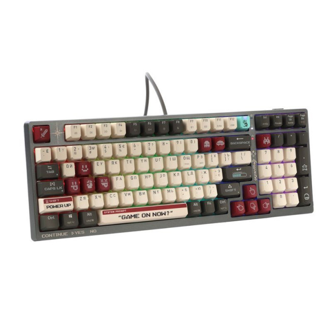 Клавіатура механічна ігрова, USB, RGB підсвічування, BLMS Red Plus Switch
