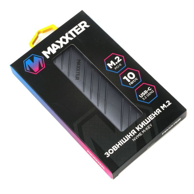 Зовнішня кишеня M.2 (NVMe), USB 3.1, чорна