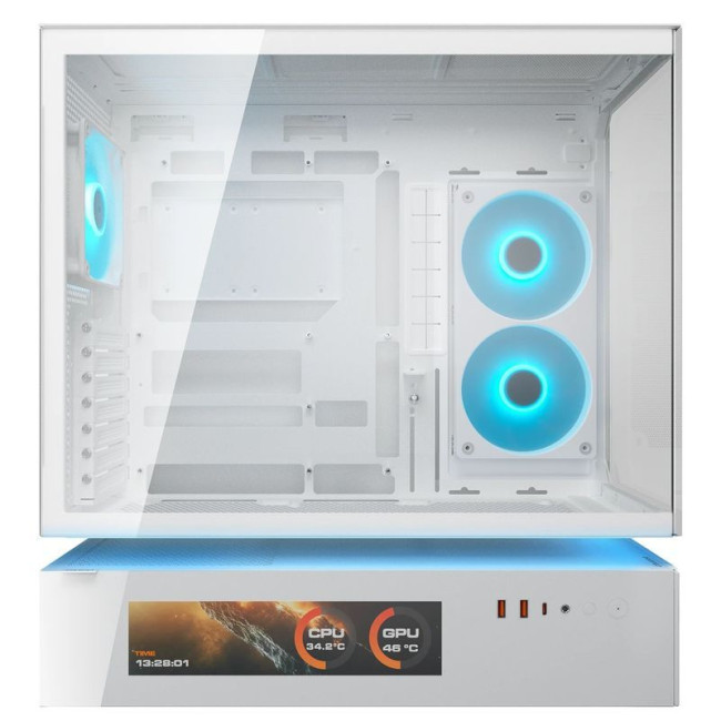 Ігровий корпус,1* Unity 240mm ARGB PWM & 1*120 mm ARGB передвстановлені, Type-C x1, USB3.0 x2, Audio x1